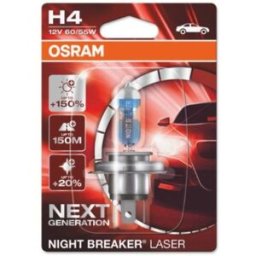 Ams-Osram Lâmpada de halogéneo OSRAM H4 Night Breaker Laser 12V, 60/55W