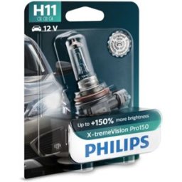 Lâmpada de halogéneo PHILIPS H11 X-tremeVision Pro150 12V, 55W