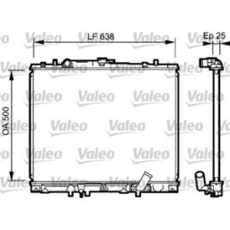 Radiador, arrefecimento do motor VALEO 734424