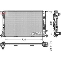 Radiador, arrefecimento do motor DENSO DRM02022