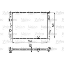 Radiador, arrefecimento do motor VALEO 735116