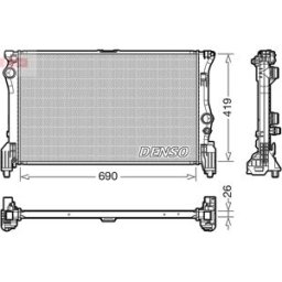 Radiador, arrefecimento do motor DENSO DRM17112