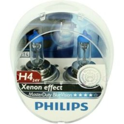 Lâmpada de halogéneo PHILIPS H4 Master Duty Blue Vision 24V/75/70W, 2 Peça