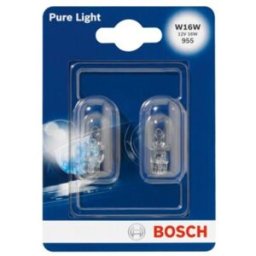 Lâmpada secundária BOSCH W16W Pure Light 12V/16W, 2 Peça