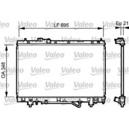 Radiador, arrefecimento do motor VALEO 732420