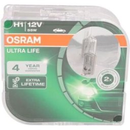 Ams-Osram Lâmpada de halogéneo OSRAM H1 Ultra Life 12V/55W, 2 Peça