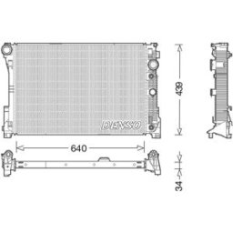 Radiador, arrefecimento do motor DENSO DRM17048