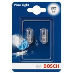 Lâmpada secundária BOSCH W5W Pure Light 12V/5W, 2 Peça