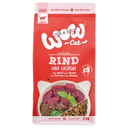 2kg WOW Cat Adult com vaca comida para gatos seca