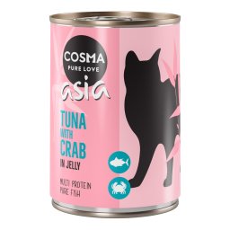 24x400g Atum com caranguejo Cosma Thai em gelatina para gatos