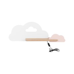 Candeeiro de parede para criança LED com prateleira CLOUD LED/5W/230V branco/rosa