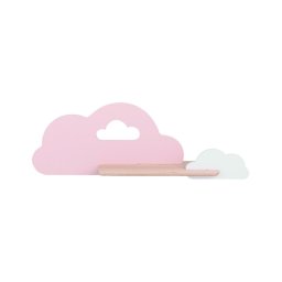 Candeeiro de parede para criança LED com prateleira CLOUD LED/5W/230V rosa/branco