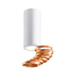 Foco TUBA 1xGU10/15W/230V branco/cobre