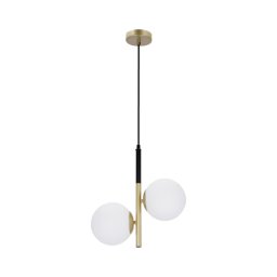 Candelabro suspenso DUO 2xE14/40W/230V dourado/preto