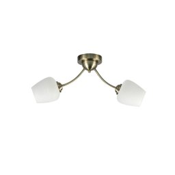 Candeeiro integrado ZINA 2xE27/40W/230V latão/branco