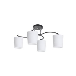 Candeeiro suspenso ESNYR 4xE27/40W/230V preto/branco