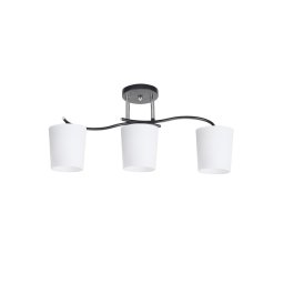 Candeeiro suspenso ESNYR 3xE27/40W/230V preto/branco