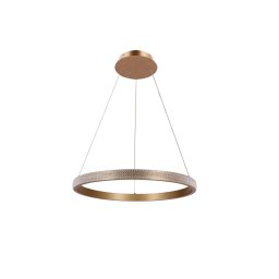 Candeeiro suspenso LED HASHIM LED/34W/230V diâmetro 60 cm cobre