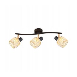Foco DUBAI 3xE14/40W/230V preto/dourado