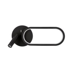 LED Applique MONET LED/13W/230V + LED/2W 3000/4000/6000K preto