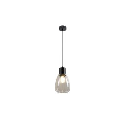 Candeeiro suspenso MOLDO 1xE27/40W/230V preto/transparente