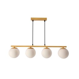 Candeeiro suspenso CARRINE 4xE14/40W/230V castanho