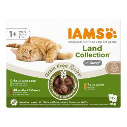 12x85g misto Advanced Nutrition Grain Free Land Collection in Sauce IAMS
