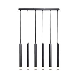 Rabalux 72362 - Candeeiro suspenso RAMIRA 6xG9/5W/230V preto