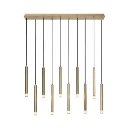 Rabalux 72365 - Candeeiro suspenso RAMIRA 10xG9/5W/230V dourado