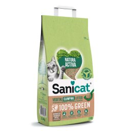 2x2,5kg Natura Activa 100% Green Sanicat areia para gatos