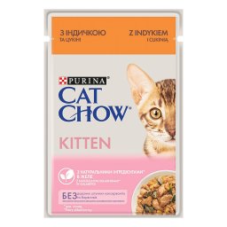 26x85g Kitten com peru Cat Chow comida húmida gatos