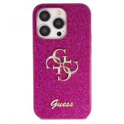 Capa Iphone 15 Pro GUESS Glitter Rosa (GUHCP15LHG4SGU)