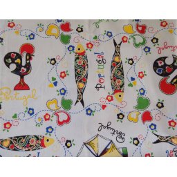 Toalha de Mesa Tradicional Sardinhas - 150 x 150 cm