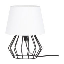 Spot-Light 7667104 - Lâmpada de mesa MANGOO 1xE27/40W/230V branco/preto