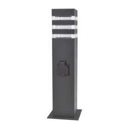 Lâmpada exterior com tomada TEKSAS 1xE27/20W/230V 44 cm IP44 antracite