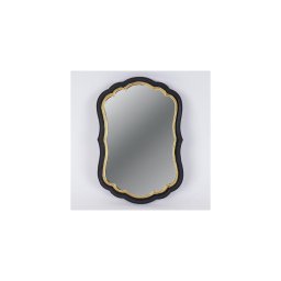 Espelho de parede 34,5x23,2 cm preto/dourado