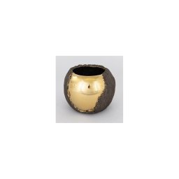 Jarro de flores diâmetro 18,5 cm dourado/castanho