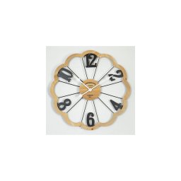 Relógio de parede 1xAA diâmetro 60 cm bege/preto