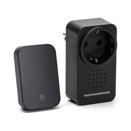 Aigostar - Campainha Sem Fios Plug-in 1Z 230V IPX4 preto
