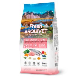 10kg salmão e peru Arquivet Fresh ração para cães