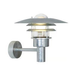 Nordlux - Iluminação de parede exterior LONSTRUP 1xE27/60W/230V IP44 prateado