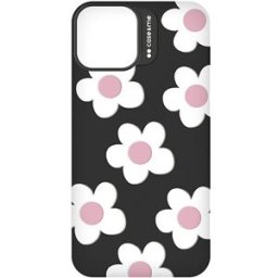 Puro Capa Silicone Case And Me Beyoutiful para iPhone 15 - Preta / Flores 3D
