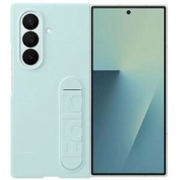 Samsung Capa de Silicone + Película de Ecrã Anti-Reflexo para Z Fold7 - Azul Claro