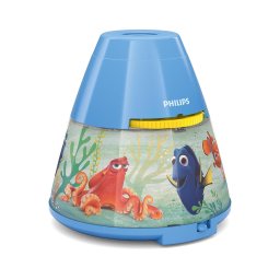 Philips 71769/90/16 - LED Projetor de criança DISNEY DORY LED/0,1W/3xAAA