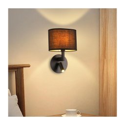 Brilagi - Lâmpada de parede LED DAYA 1xE14/40W/230V + LED/3W preta