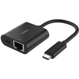 Belkin Adaptador + Carregador Rede Ethernet USB-C PD 100W - Preto