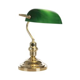 GLOBO 2491 - Lâmpada de mesa ANTIQUE 1xE27/60W verde - dourado