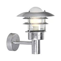 Nordlux - Iluminação de parede exterior LONSTRUP 1xE27/60W/230V IP44 prateado