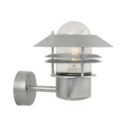 Nordlux - Iluminação de parede exterior BLOKHUS 1xE27/60W/230V IP54 prateado