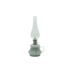Candeeiro a óleo TEREZA 34 cm cinzento opalino